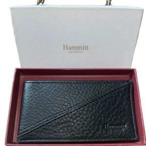Hammitt LA Slim Minimalist Metro Leather Card Holder Wallet - Black NWOT